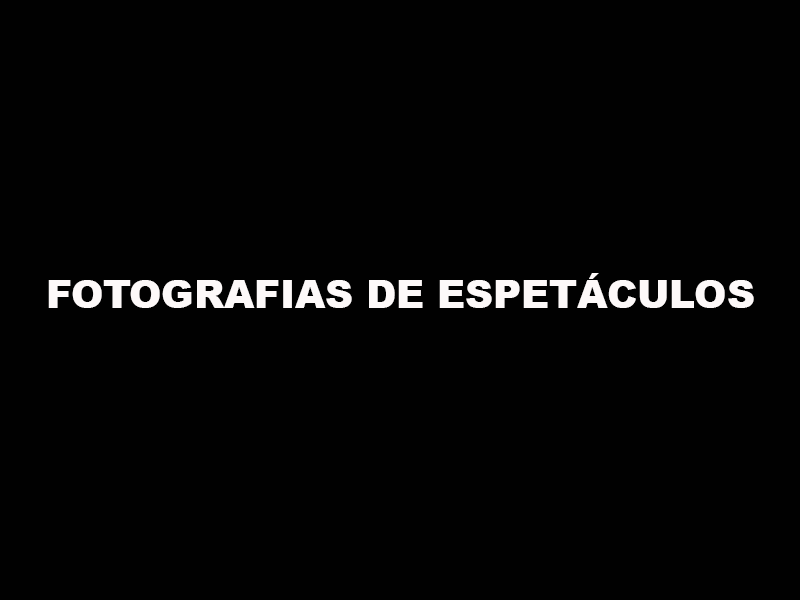 CURSO: FOTOGRAFIAS DE ESPETÁCULOS